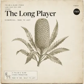 FAB007 The Long Run: a fine engraving of a native banksia on warm paper.